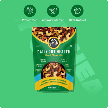 Daily Gut Health (Nuts & Berries Mix) | Healthy Trail Mix | Antioxidant Rich | Prebiotic Fiber Rich
