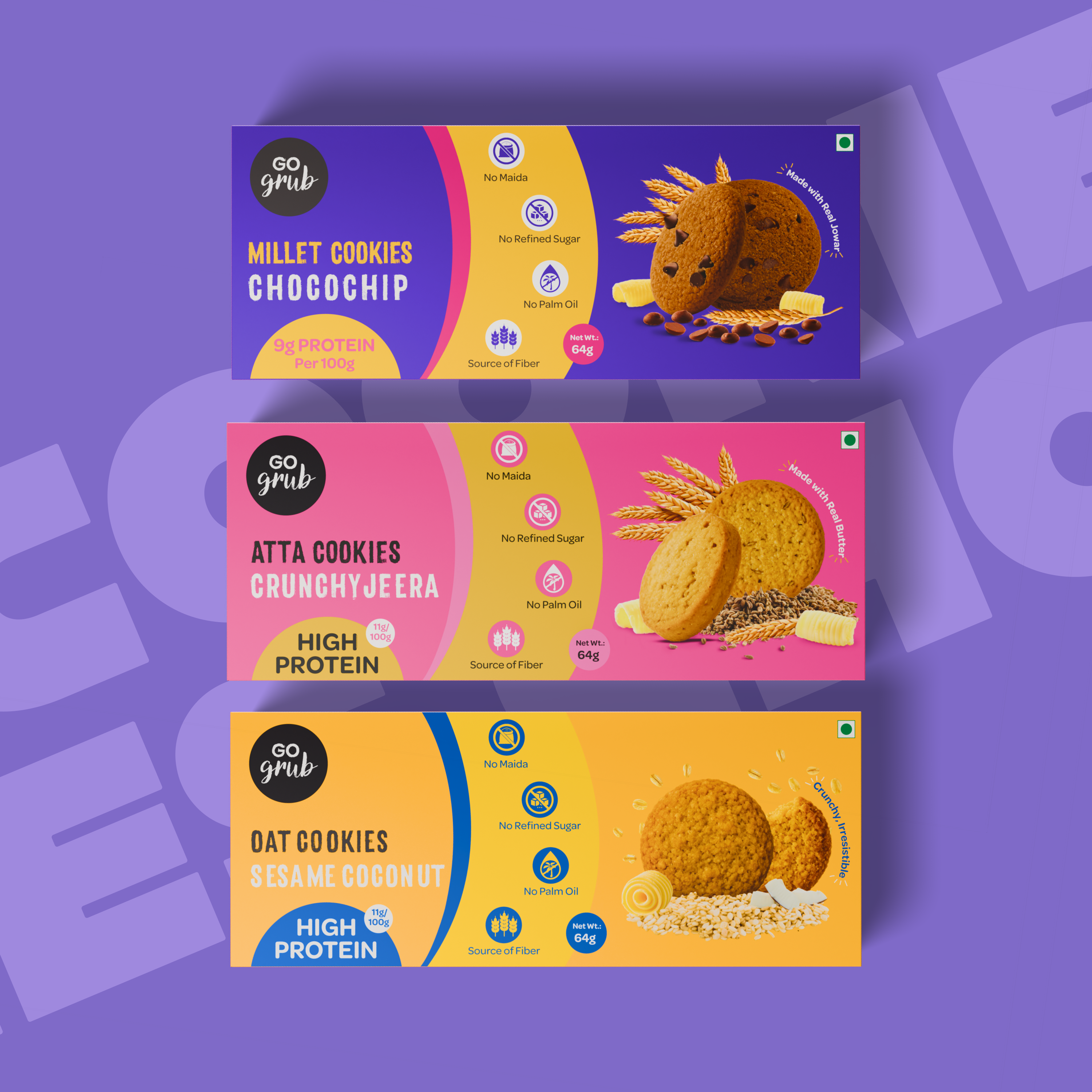 3 Cookies Starter Variety Pack – Pack of 3 | 192g |
