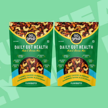 Daily Gut Health (Nuts & Berries Mix) | Healthy Trail Mix | Antioxidant Rich | Prebiotic Fiber Rich | 250g