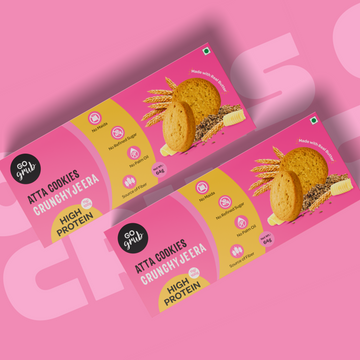 Jeera Atta Cookies | No Maida | No Refined Sugar | High Protein | No Palm Oil | 64g