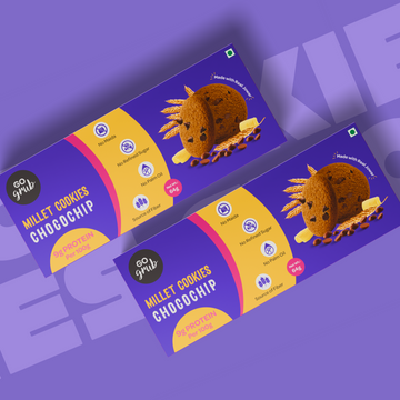 Millet Chocochip Cookies | No Maida | No Refined Sugar | Made with Millets | No Palm Oil | 64g