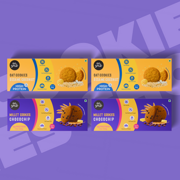 2 Cookies Combo Pack – Sweet Crunch Favourites | Pack of 4 | 256g |